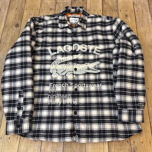Lacoste Overshirt Quilt Lined Shacket Large Unisex CH0451